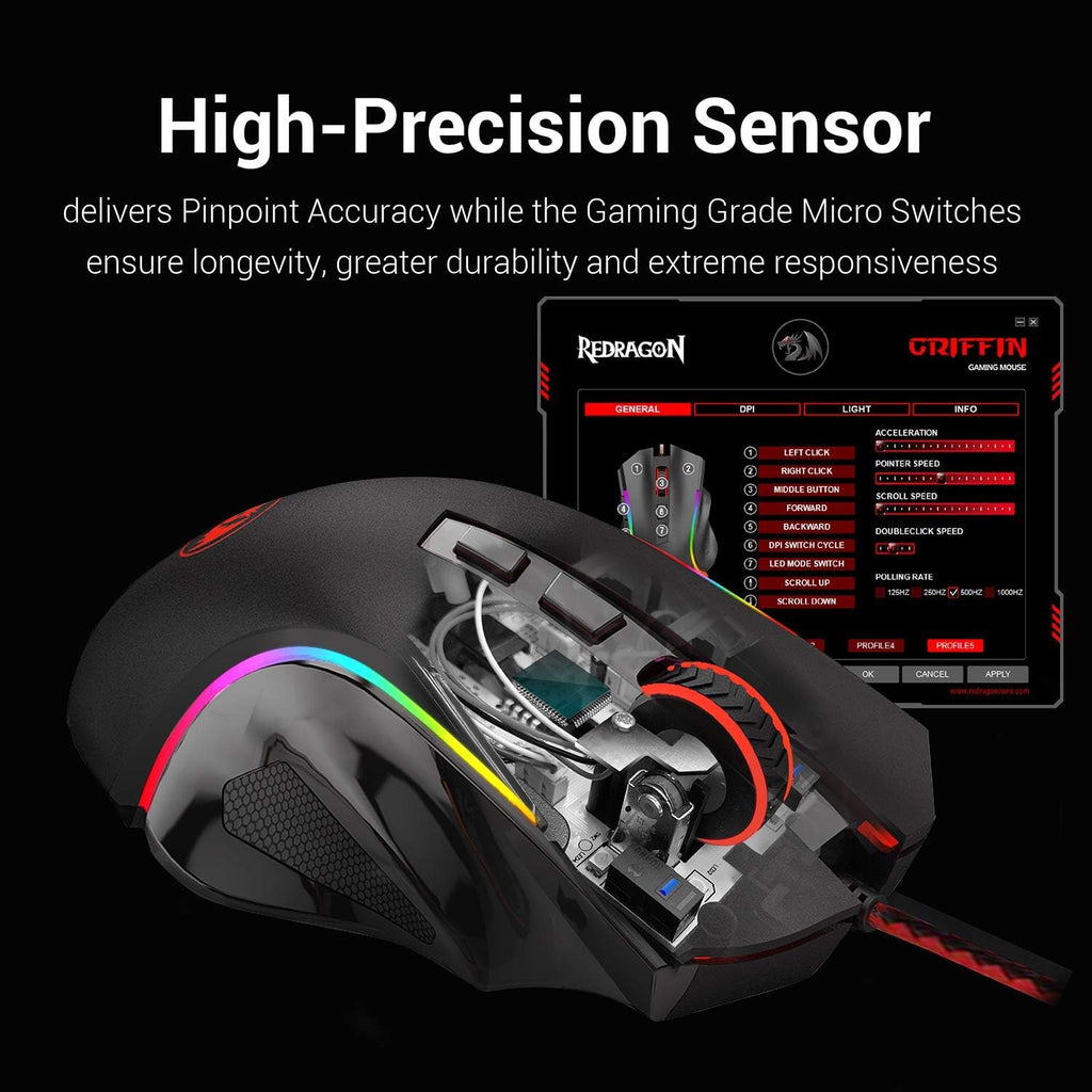 104 Key RGB LED Backlit Mechanical Gaming Keyboard and Mouse Combo L356