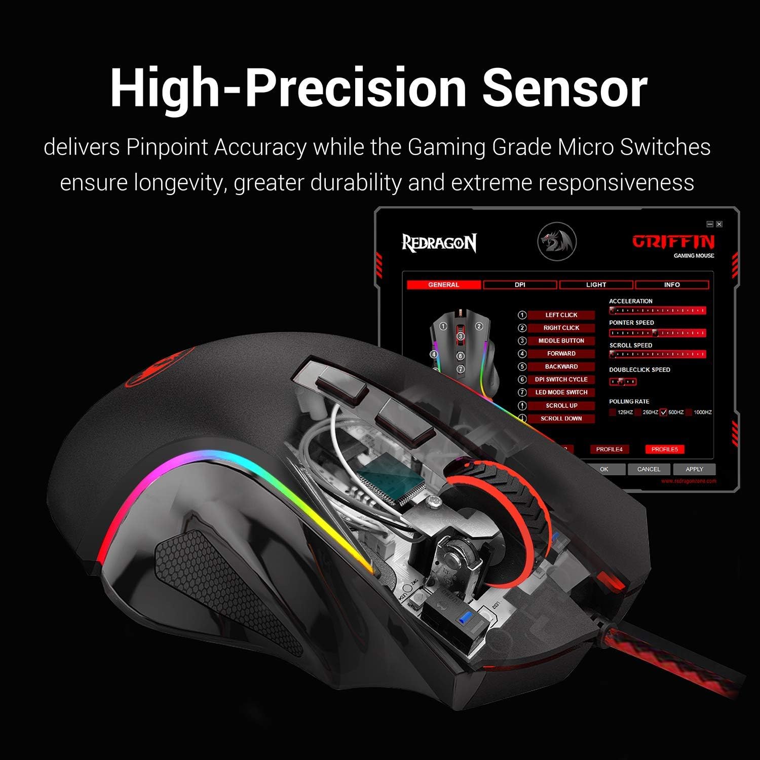 104 Key RGB LED Backlit Mechanical Gaming Keyboard and Mouse Combo L356