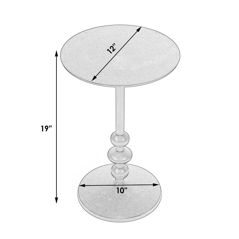 Silver Iron Pedestal End Table N503