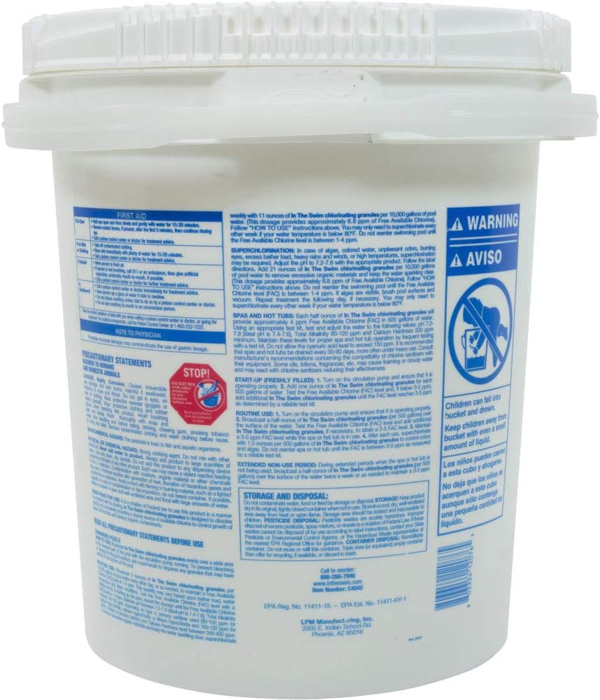 Sodium Di-Chlor Chlorine Granular 5 Pound Bucket Pack of 2 B3034