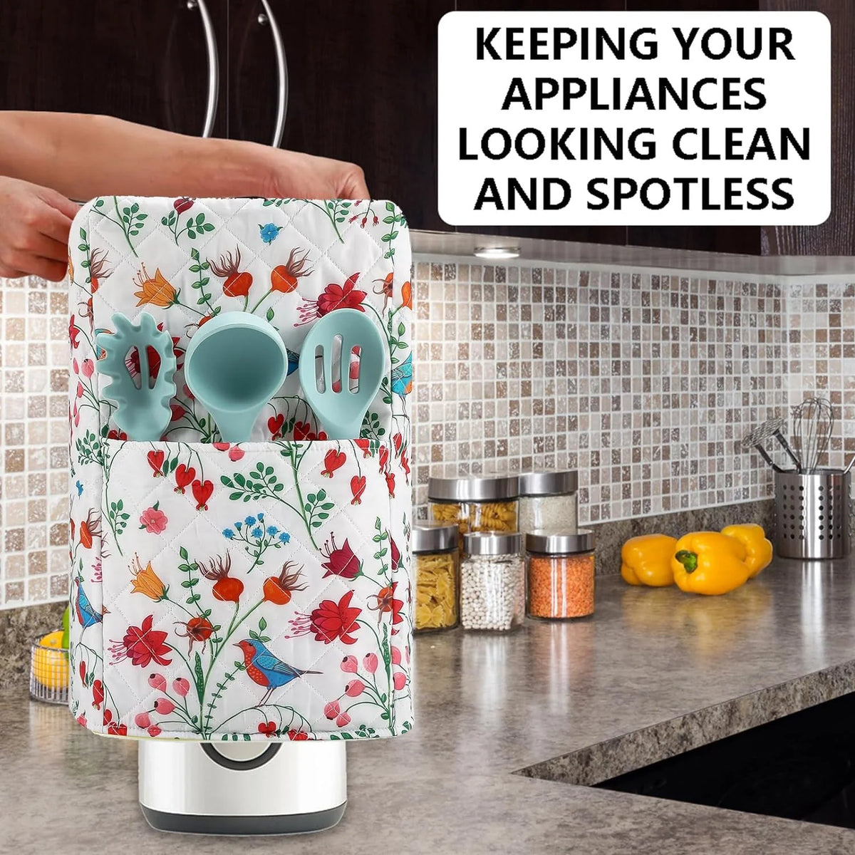 Blender and Food Processor Dust Cover with Pocket Y17599