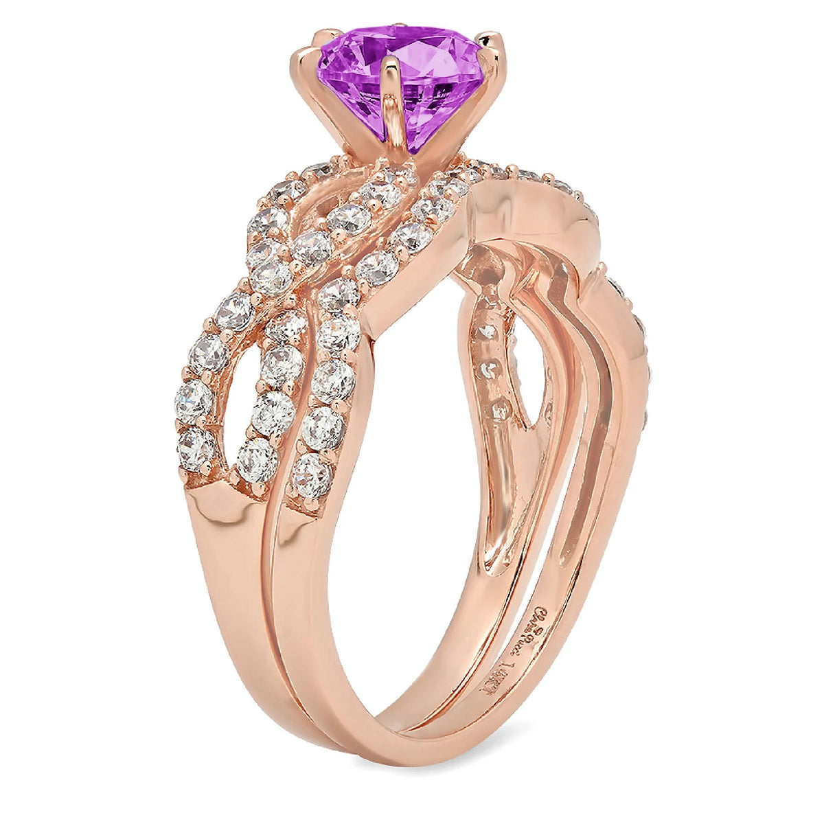 18k Rose Gold Art Deco Statement Ring F690768