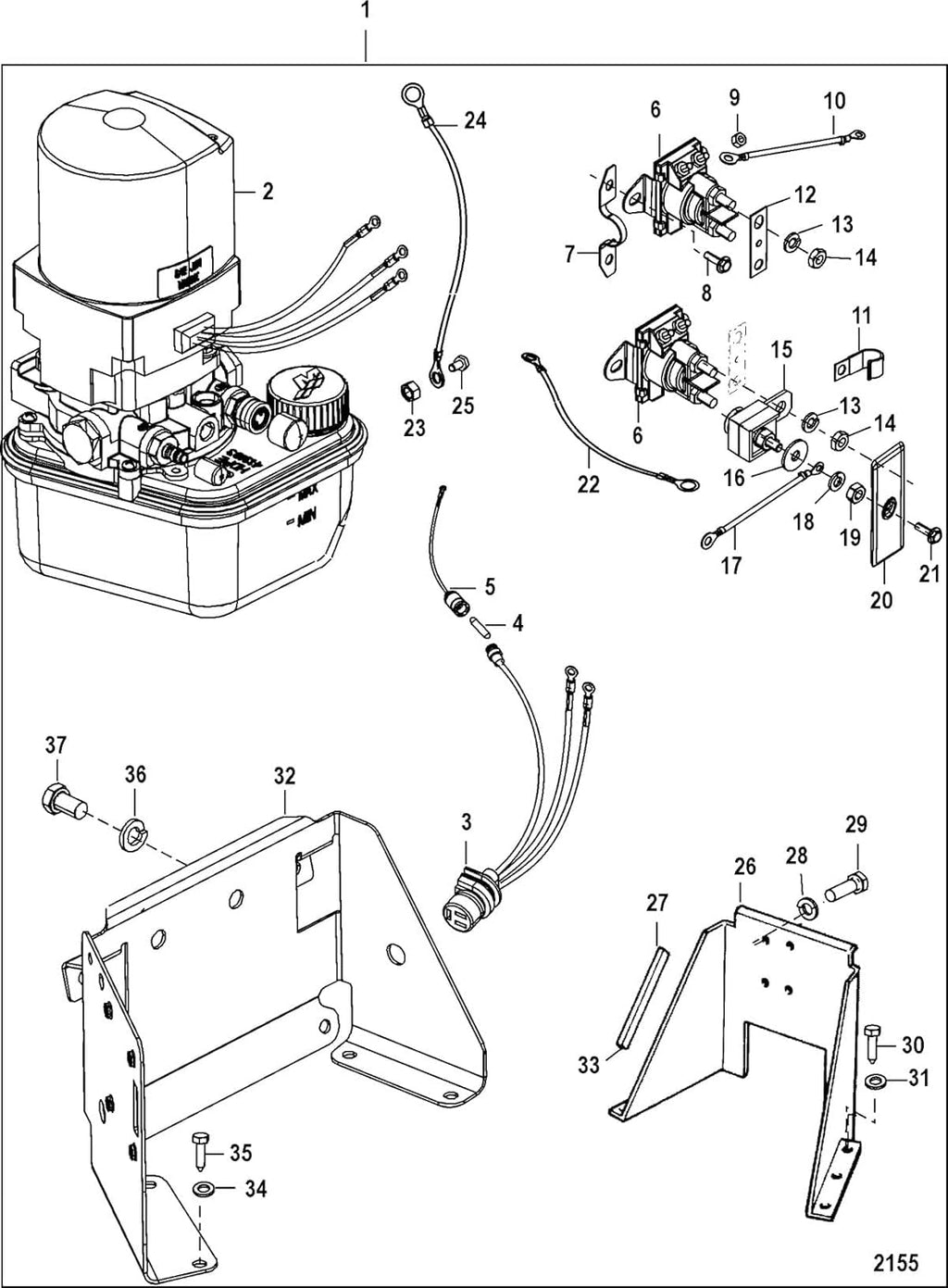 Stainless Steel Floor Mount Trim Pump Bracket, Pack of 2 A151991