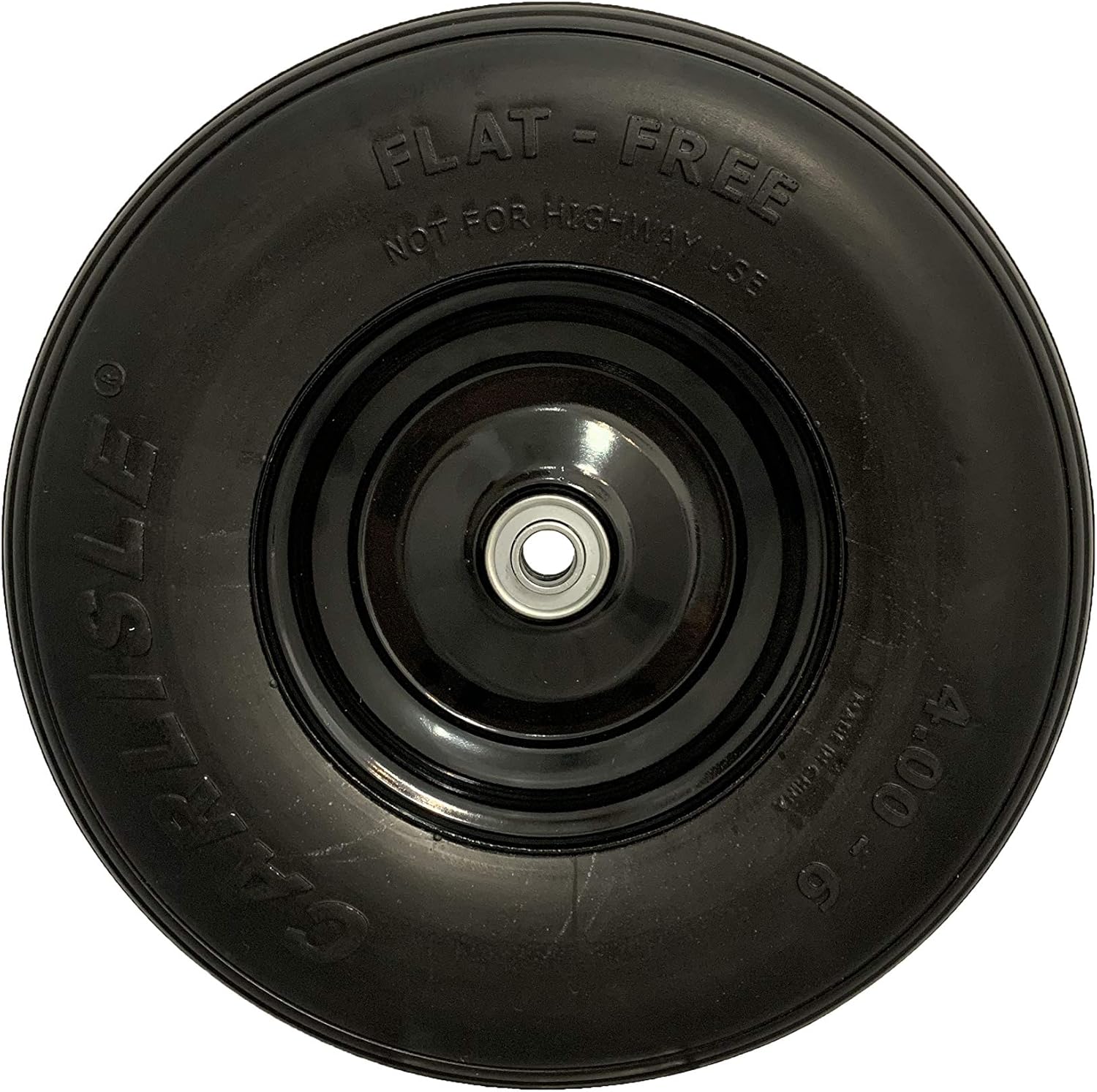 Black Pack of 2 Flat-Free Wheel Assembly for Residential Wheelbarrow F638