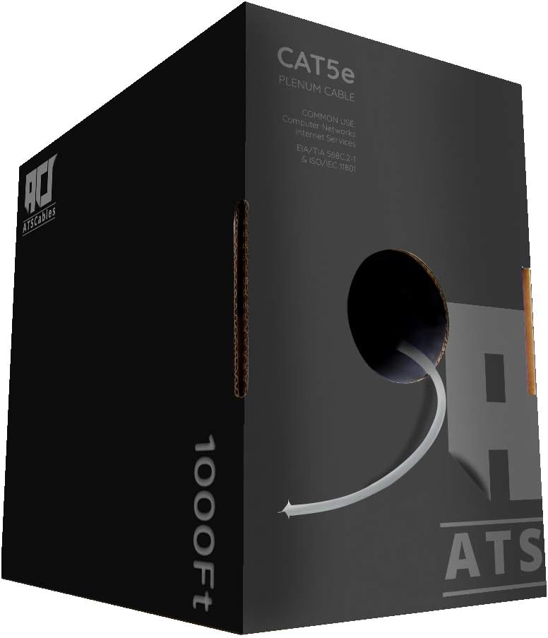 Black 1000FT 24AWG 4Pair Solid Network Cable O63953