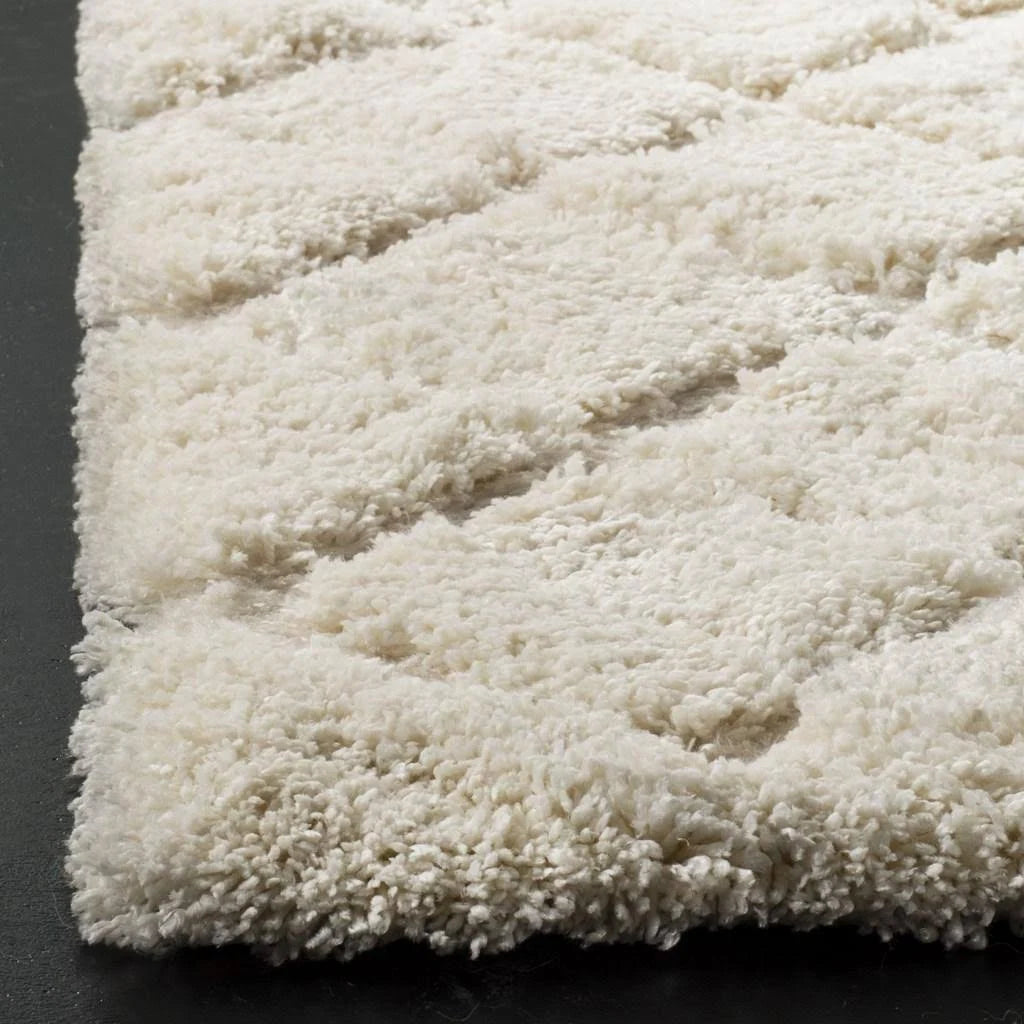 Creme Shag Square Rug J22414
