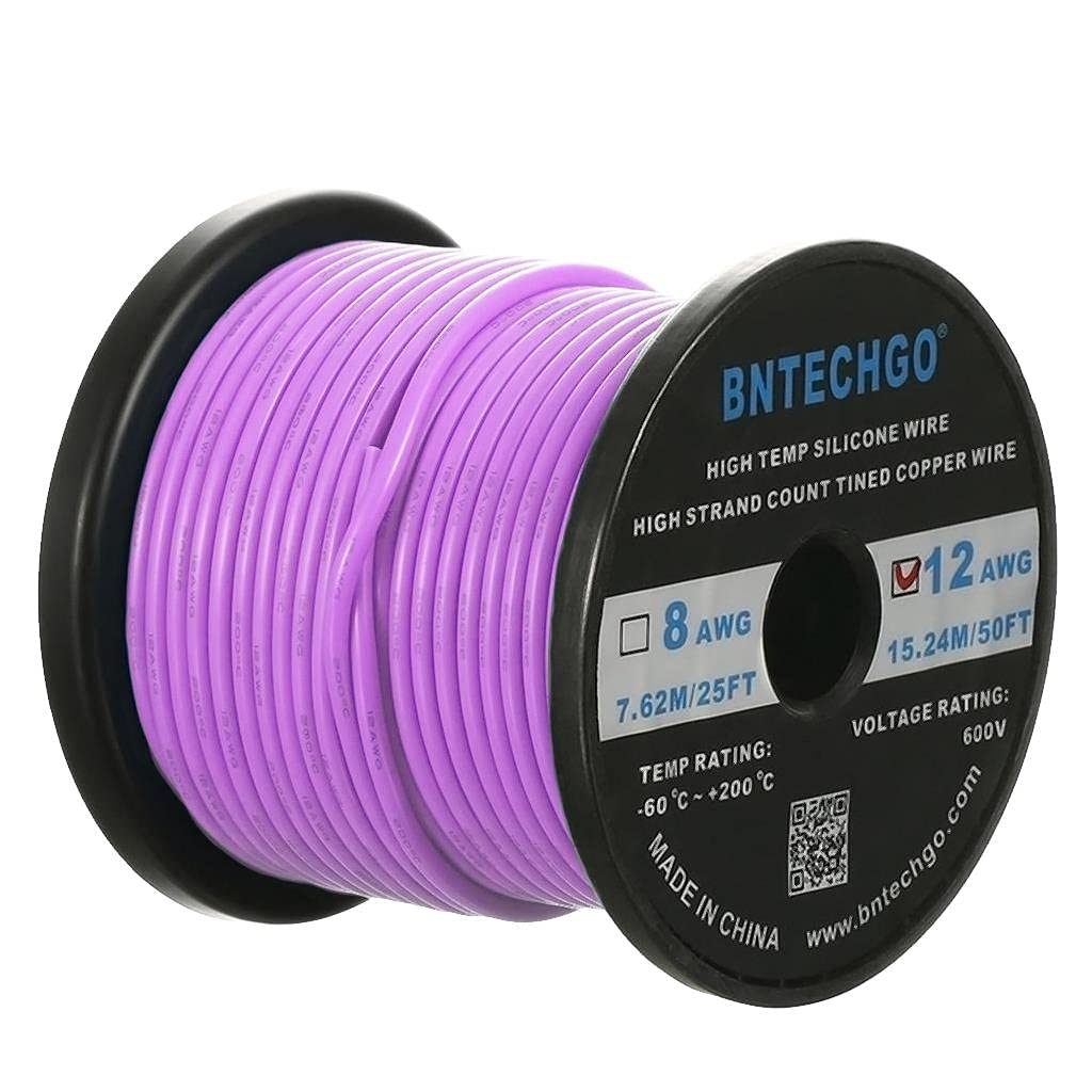 12 Gauge Silicone Wire Spool 100 ft Black Flexible 12 AWG Stranded Tinned Copper Wire Pack of 2 A33082