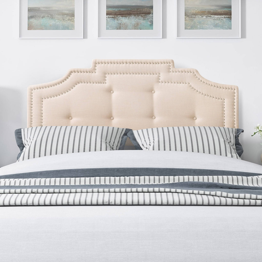 Navy Blue Button Tufted Headboard O1056