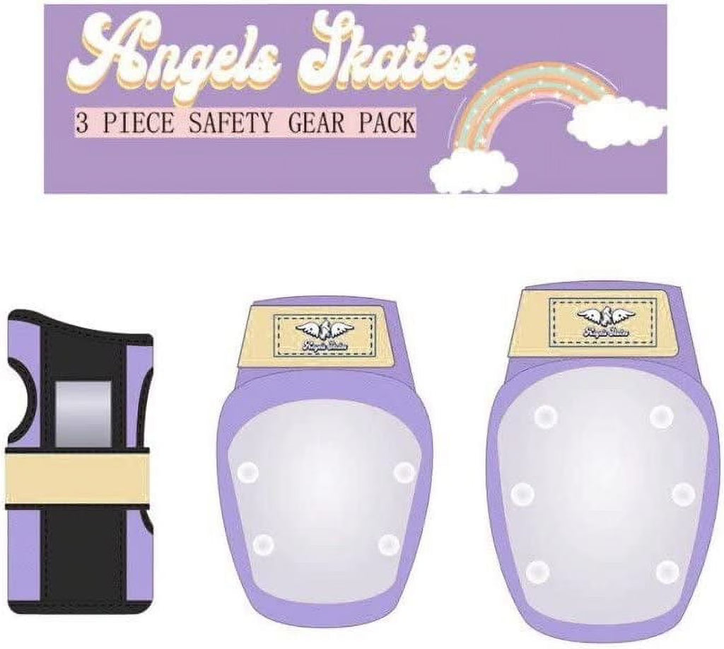 Purple Medium 6-Piece Knee Pads Elbow Pads Wrist Guards Safety Gear Pack L47900