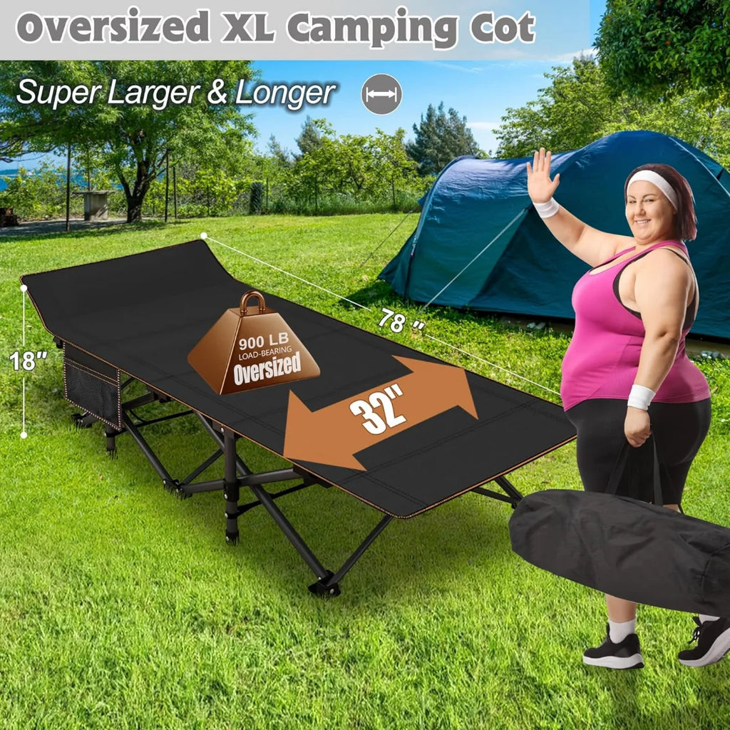 Oversized Folding Camping Cot with Carry Bag K56279