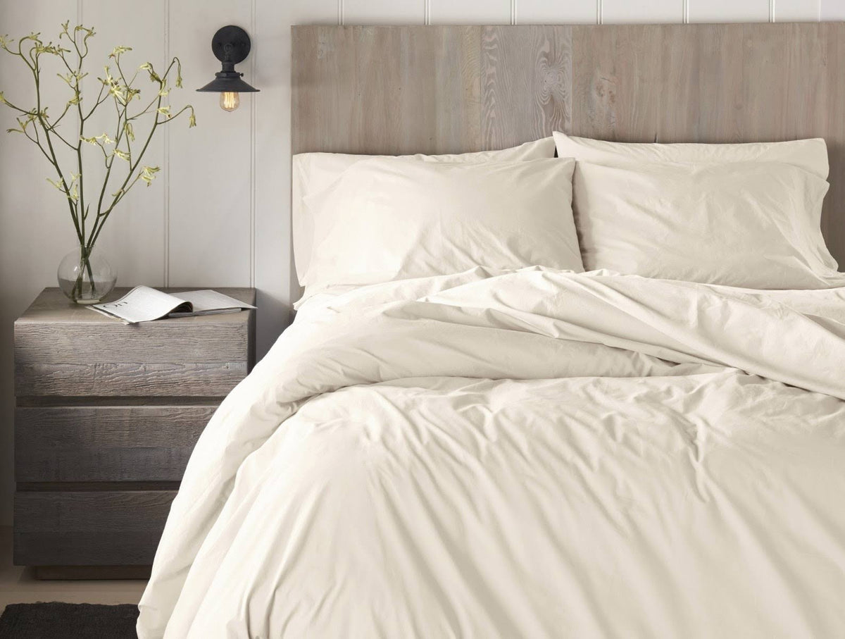 300 Thread Count Organic Percale Fitted Sheet Queen I9680