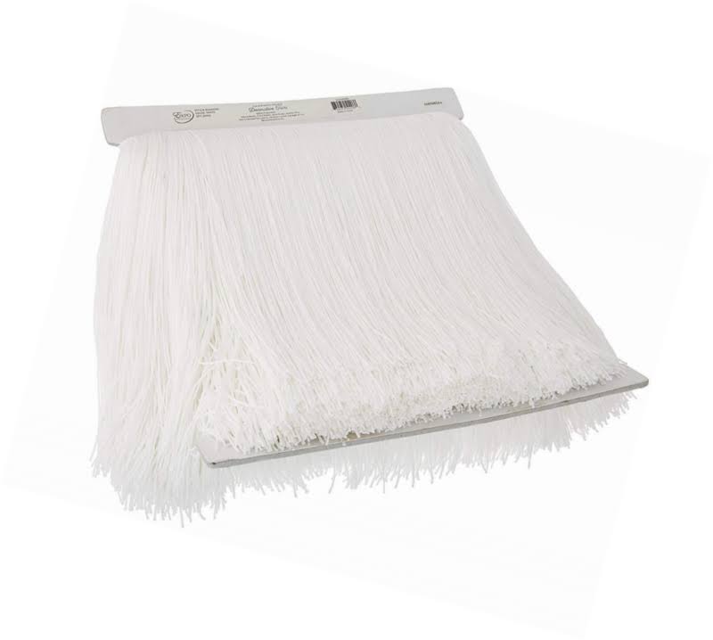 White 12-Inch Chainette Fringe Trim V18915