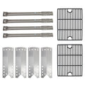 4 BBQ Gas Grill Tube Burner Replacement Parts with 2 Cooking Grates T838520