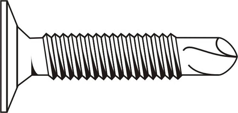 #10-24 x 1 1/2 Coarse Thread Self Drilling Screw Phillips Wafer Head Black Zinc Plated N47345