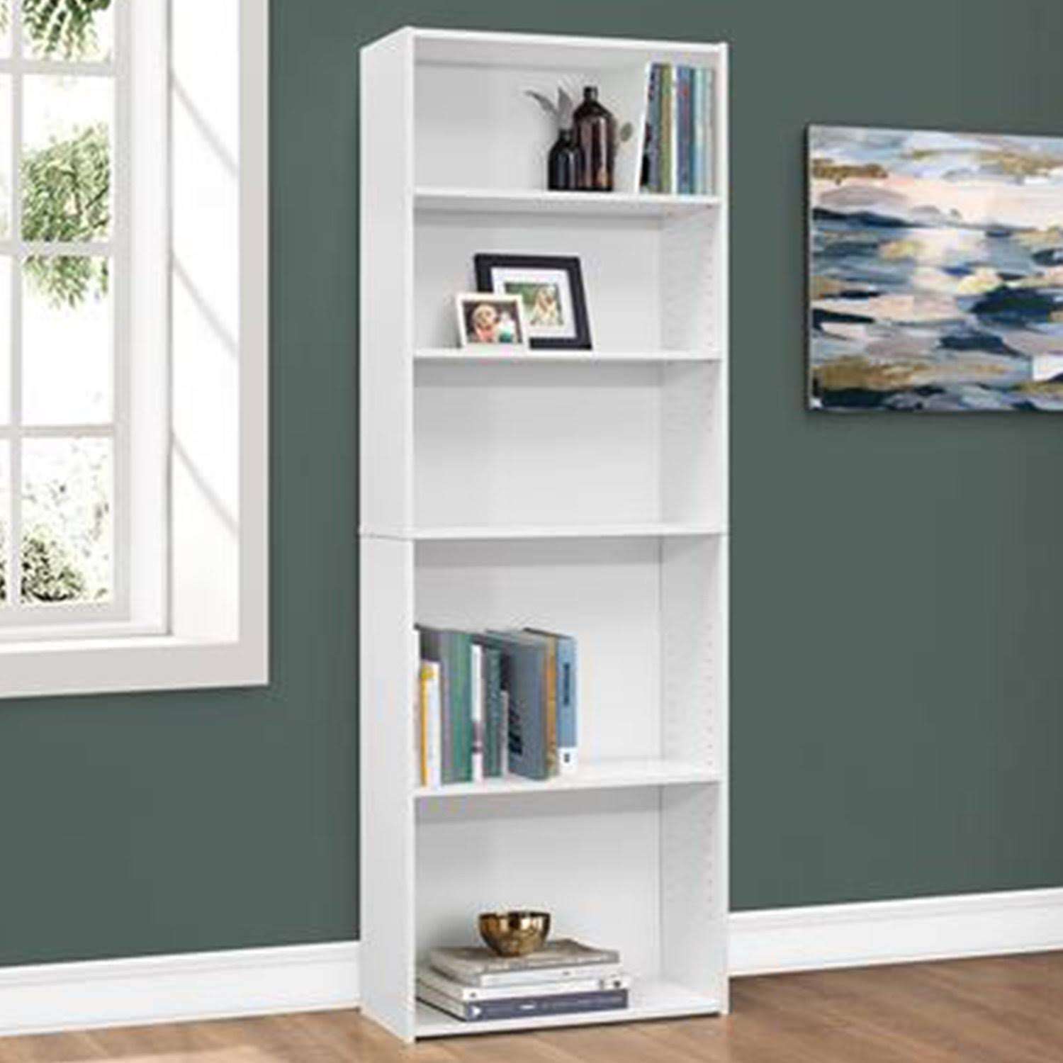 White 5 Shelves Bookcase E619034