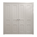 Sliding Double Bi-fold Closet Doors 72 x 80 inches Wood Solid White Oak U98500