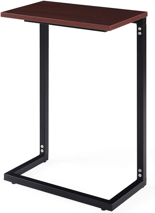 Side End Table 26.5 Inch Height C Shape Snack Table Pack of 2 J968