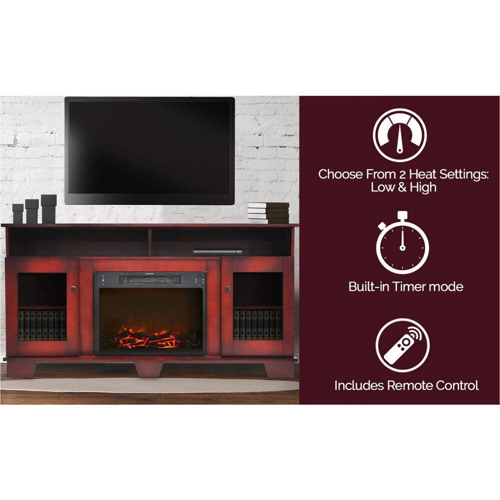 Cherry Fireplace Mantel with Electronic Insert K315