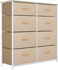 Dark Grey 8 Drawer Fabric Storage Tower M78096