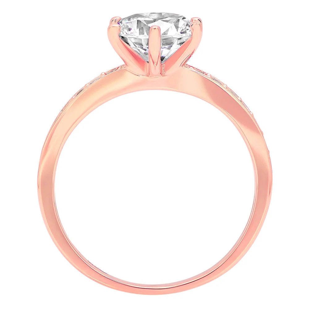 18K Rose Gold Engagement Ring S603