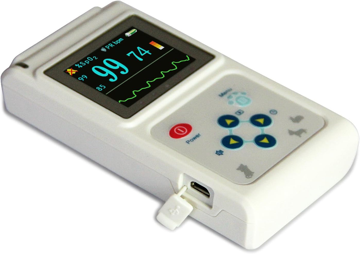 Veterinary Pulse Oximeter Handheld Machine with SPO2 Probe B1324