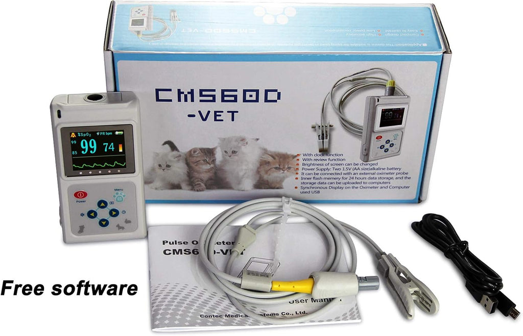 Veterinary Pulse Oximeter Handheld Machine with SPO2 Probe B1324