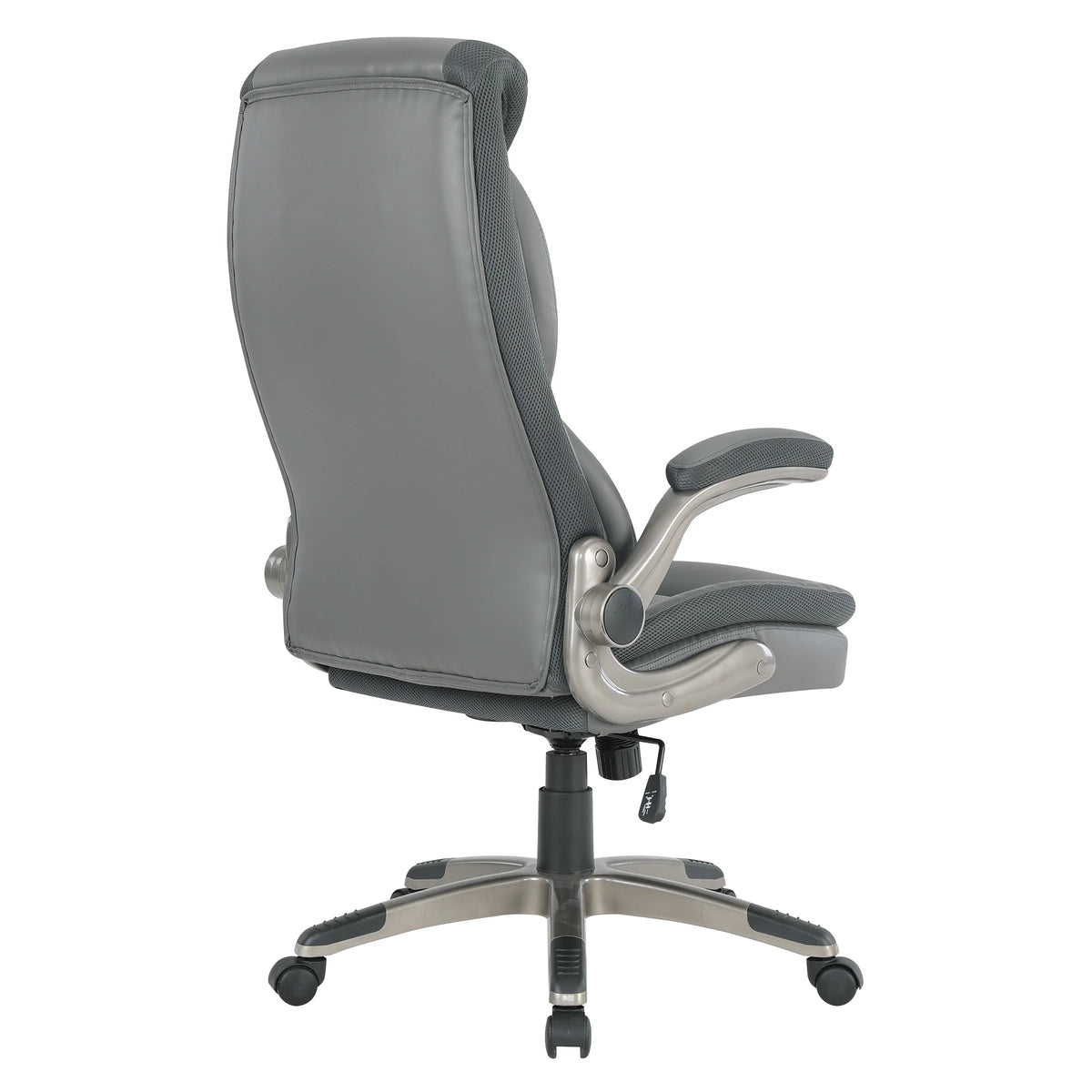 Charcoal Bonded Leather Chair with Nylon Base T539
