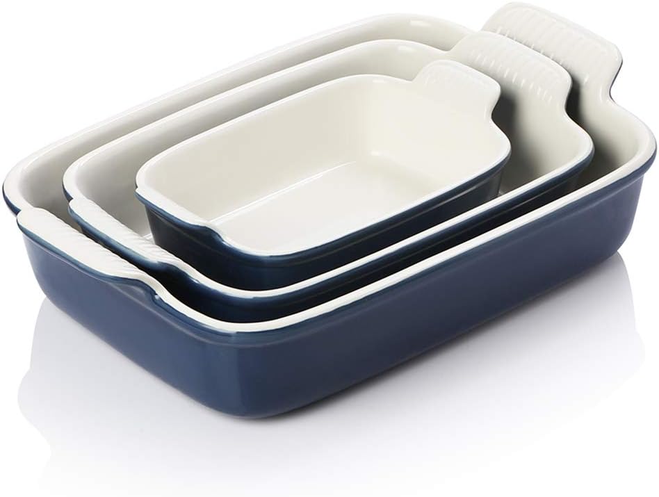 Yellow Porcelain 13 x 9.8 inch Ceramic Rectangular Baking Dish O6527