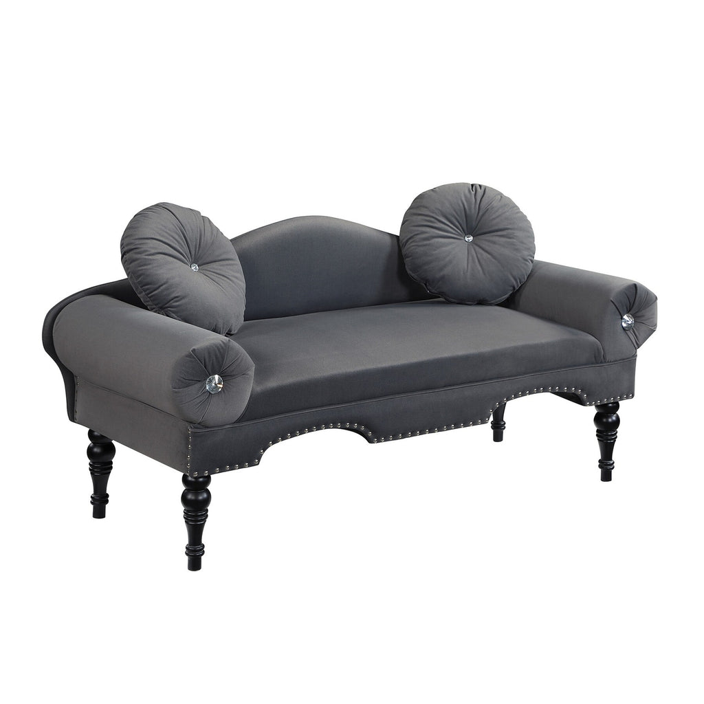 Grey Velvet Upholstered Sofa U880872