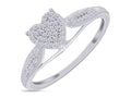 14K Gold Over Sterling Silver Diamond Heart Wedding Ring P82577