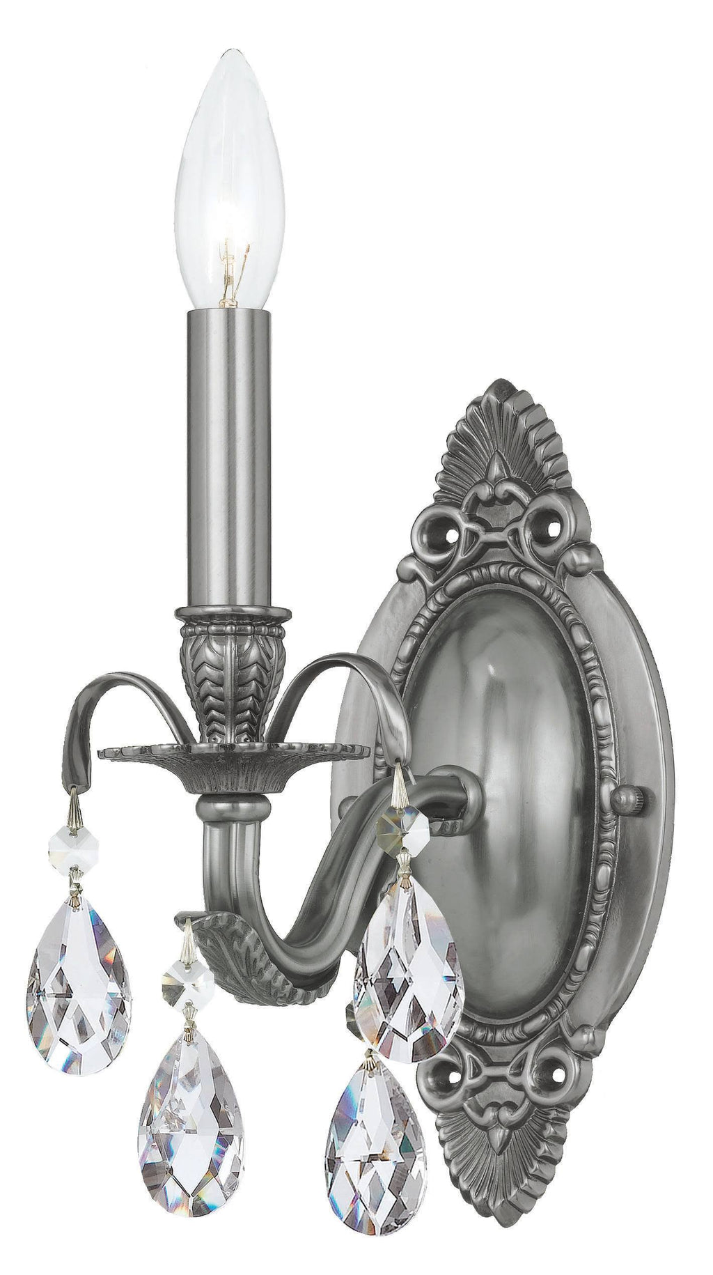 Spectra Crystal Pewter Sconce H871