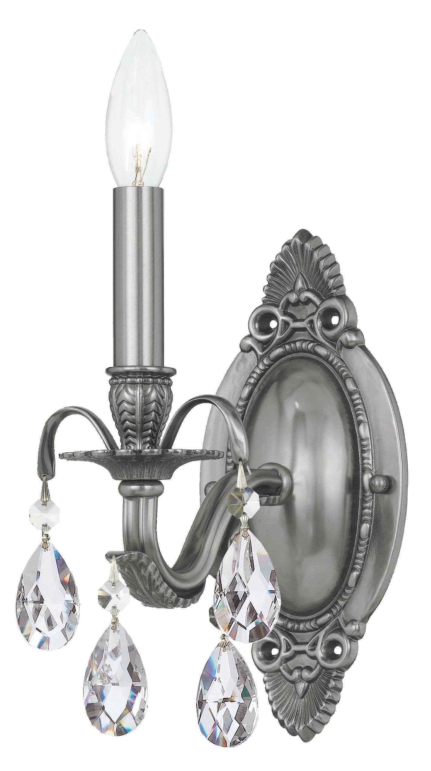 Spectra Crystal Pewter Sconce H871